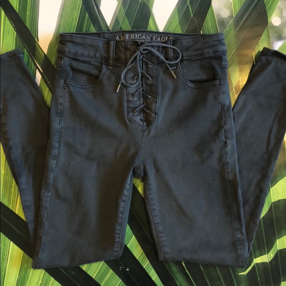 American Eagle super hi-rise jeggings jeans 2